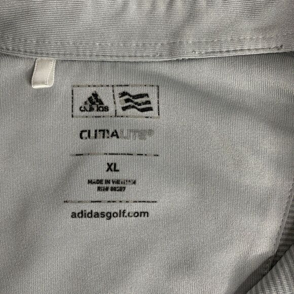 Adidas Clima Lite Mens Golf Polo Shirt Size XL Gray Breathable Short Sleeve - Picture 5 of 9